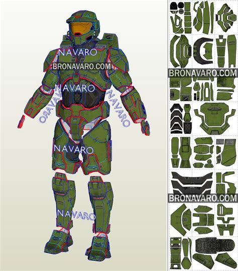 Halo Armor Eva Foam Templates Master Chief Cosplay Master Chief Armor