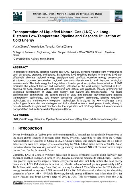 Pdf Transportation Of Liquefied Natural Gas Lng Via Long Distance