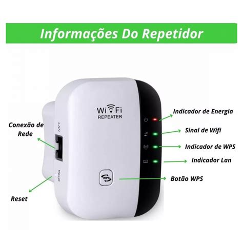 Jonh Variedades DROP Repetidor De Sinal Wireless 54 Mbps Longa