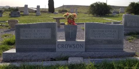 Mattie Elizabeth Russell Crowson M Morial Find A Grave