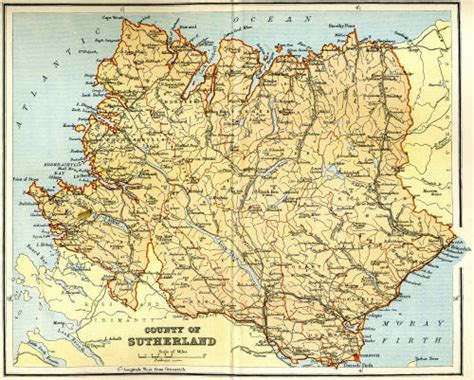 County Of Sutherland Map