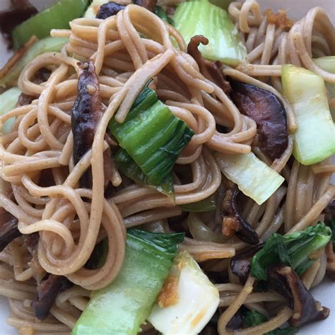 Soba With Bok Choy And Shiitakevegan Mos