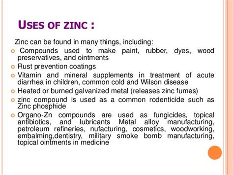 Zinc Toxicity