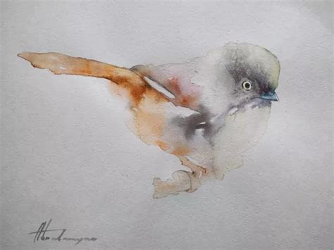 Wren Birds Watercolor Artwork Handmade Original Painting On Paper