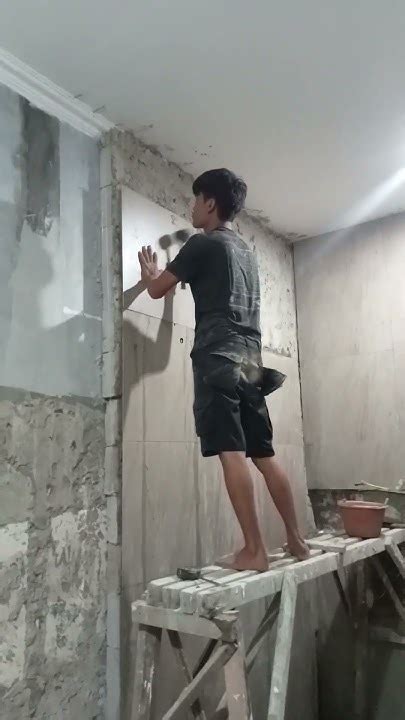 Proses Pemasangan Dinding Granit Kamar Mandi Youtube