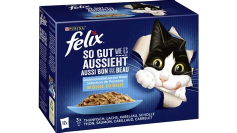 Purina Felix So Gut Wie Es Aussieht In Gelee Geschmacksvielfalt Aus Dem