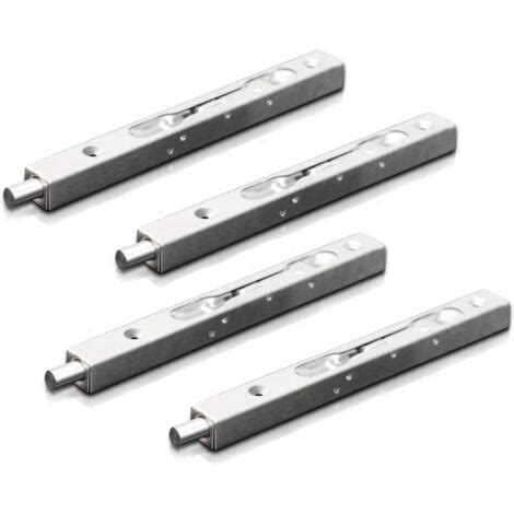 4 Pack 2 Pairs Door Flush Bolt Latch Slide Lock Concealed Bolt