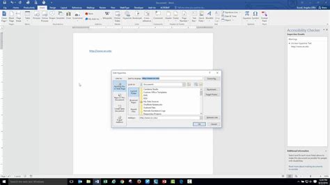 How To Create Accessible Hyperlinks In Microsoft Word Youtube