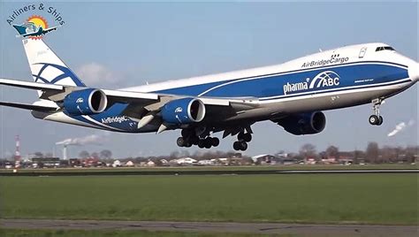 Crosswind Go Around And Landing Of Boeing 747 8f In Amsterdam