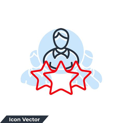 experience icon logo vector illustration. people with stars symbol ...