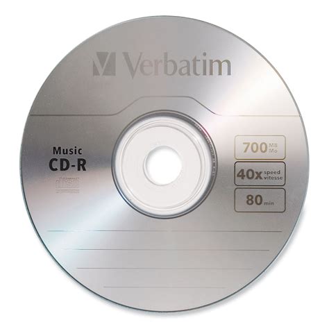 CD-R Music Recordable Disc, 700 MB/80 min, 40x, Spindle, Silver, 25 ...