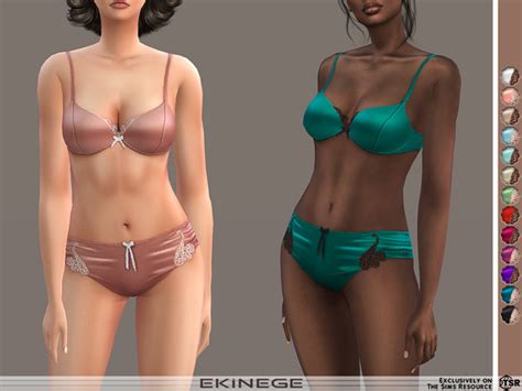 The Sims Resource Lace Satin Lingerie Set Bottom Set