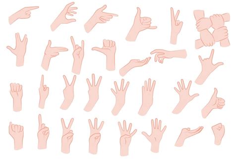 Premium Vector Minimalistic Line Illustration Set Of Hands Positions