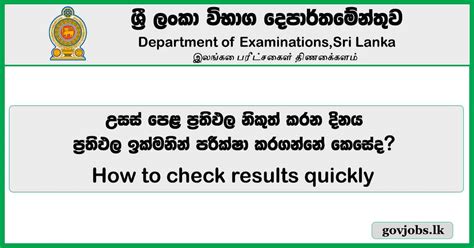 Doenets Lk Department Of Examination Sri Lanka A L Results 2023