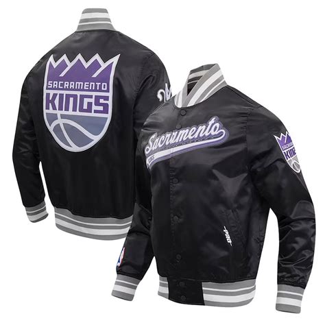 Varsity Satin Sacramento Kings Script Tail Jacket