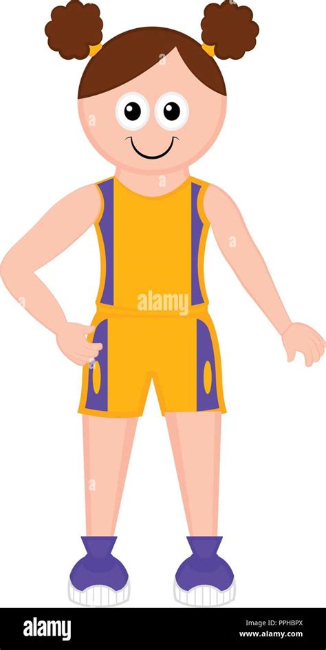 Isolated girl athlete cartoon character Stock Vector Image & Art - Alamy