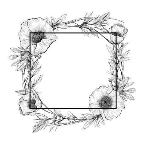 Premium Photo Elegant Vector Floral Frame