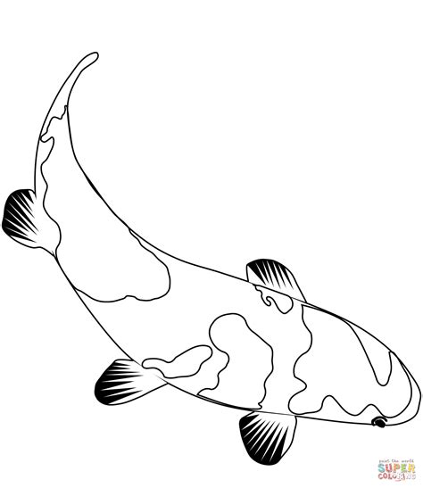 Koi Fish Template Printable Koi Carp Fish Coloring Pages Coloring ...