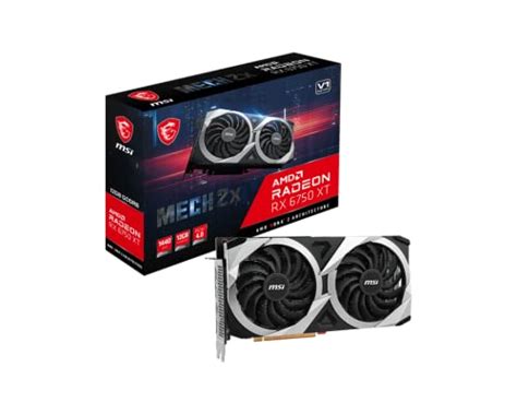 Msi Gaming Radeon Rx 6750 Xt 192 Bit 12gb Gddr6 Boost Clock 2600mhz Dual Torx 3 0 Fans Dp Hdmi