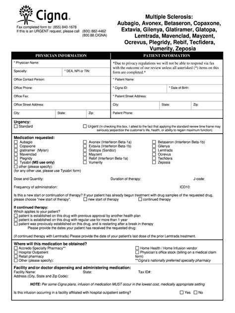 Cigna Botox Prior Authorization Form Printable Printable Forms Free