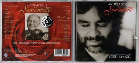 Andrea Bocelli – Signed Album (Cd) – Sentimento – SignedForCharity