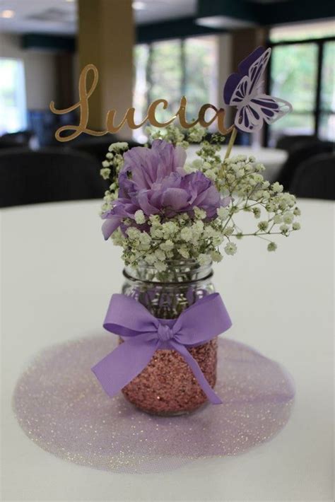 Purple Butterfly Centerpiece Butterfly Baby Shower Centerpieces