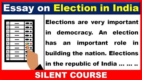 Essay On Election In India In English YouTube