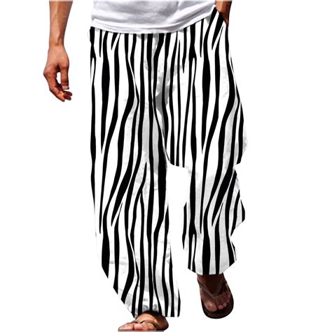 WREESH Men S Beach Pants Summer Casual Fashio Printing Elastic Waist