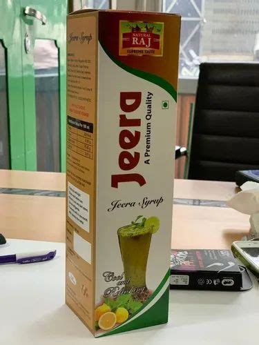 Jeera Syrup Packaging Box Empty At Rs 6 Piece Medicine Packaging