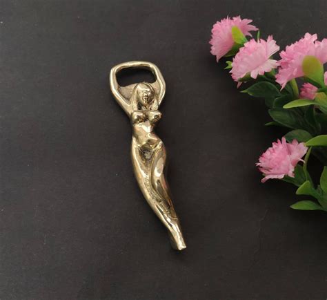 Brass Bottle Opener Naked Female Figure Bar Tool Woman Opener Etsy