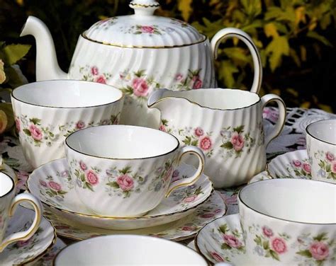 Royal Albert Moss Rose Kaffee Set St Ck Etsy De Royal Albert Side