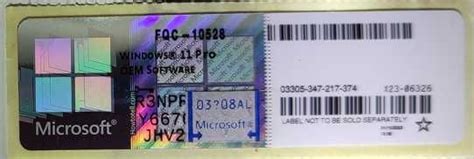 Windows 11 и 10 pro наклейка Ключ стикер ОЕМ бессрочная лицензия Оптом ...