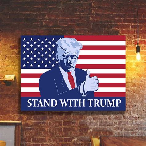 Trump Mug Shot Poster Stand With Trump Merch Maga 2024 Wall Decor For