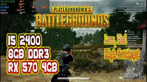 PLAYERUNKNOWN S BATTLEGROUNDS I5 2400 8GB DDR3 RX 570 4GB Gameplay