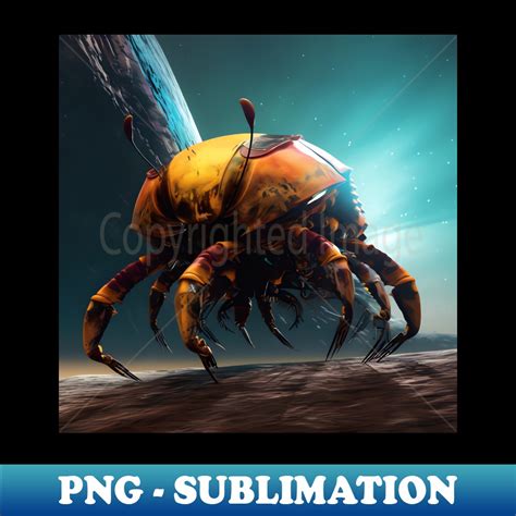 Giant Hermit Crab Sci Fi Art Instant Sublimation Digital D Inspire