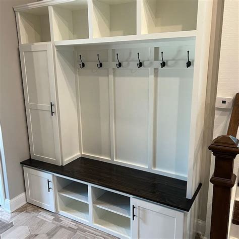 Farmhouse Hall Tree With Drawers Mudroom Locker Custom Size And Color