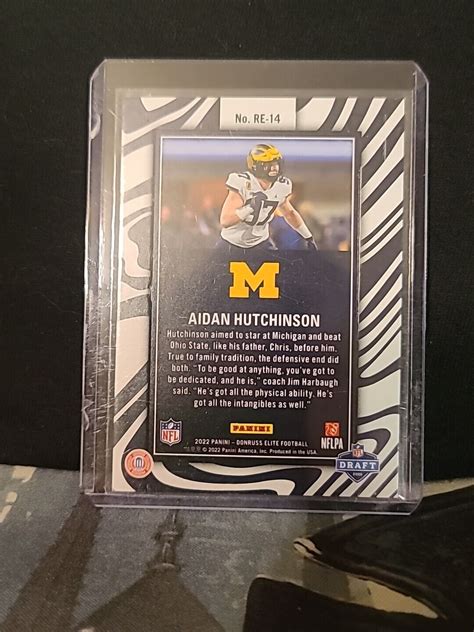 Panini Donruss Elite Rookie Elitist Re Aidan Hutchinson Rc