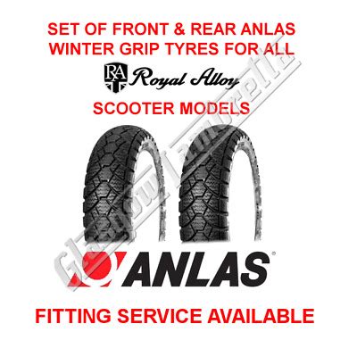 Set Of 2 X ROYAL ALLOY GP 125 S LC ANLAS WINTER GRIP Front Rear