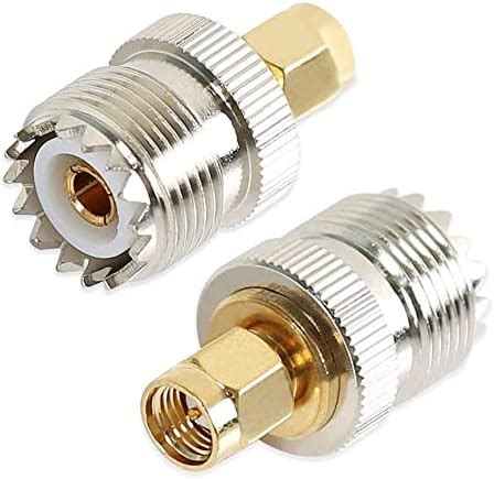 TengKo UHF Female To SMA Male Adapter RF Coax Connector SO239 PL259