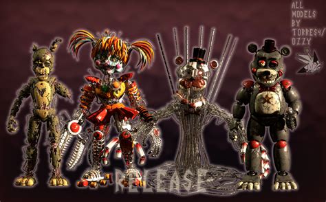 Fnaf 6 Salvage Models Release Blender By Torres4 On Deviantart