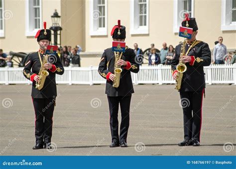 Three Saxophonists Royal Artillery Band Editorial Photography Image