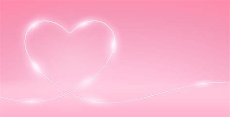 Premium Vector | Neon heart on light pink background