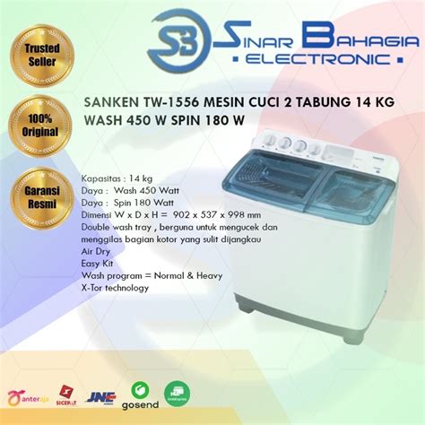 Jual Sanken Tw Mesin Cuci Tabung Kg Wash W Spin W