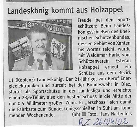 Schützenkönig2002 SV ESTERAU HOLZAPPEL