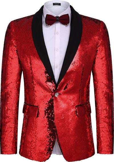 Shiny Sequin Blazer Tuxedo Suit Stand Out In Style Coofandy