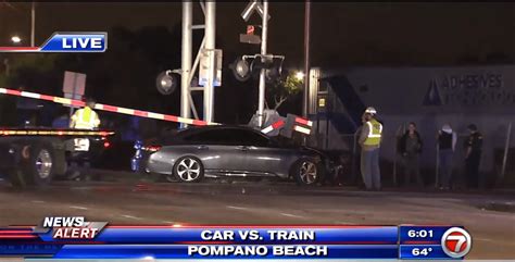 Witness Pulls Driver Out Of Car After Crash Involving Train In Pompano