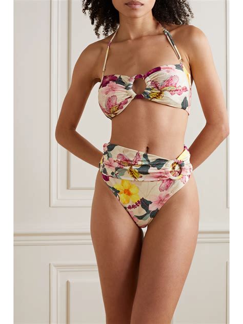 Patbo Hibiscus Floral Print Bikini Briefs ModeSens