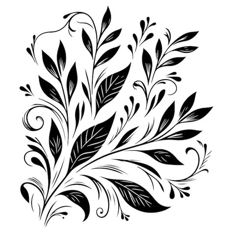 Premium Vector | Hand draw of beautiful floral ornament with leaves and ...