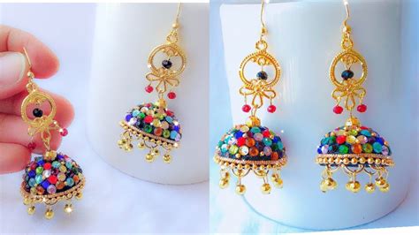 Simple And Beautiful Silk Thread Earrings Making Silk Thread Stone