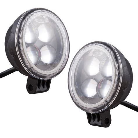 Autofy Universal Led Spot Fog Light With Green Drl For All Bikes